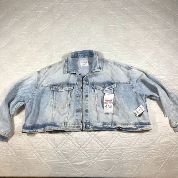 Celebrity Pink distressed‎ fashion jean jacket size XXXL nwt - Picture 1 of 5
